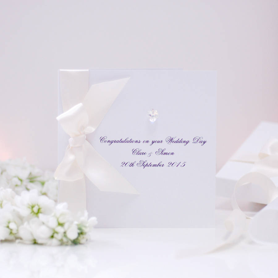 Bedazzled Personalised Crystal Luxury Wedding Card By The Luxe Co ...