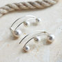 Sterling Silver Three Pearl Ear Climbers, thumbnail 3 of 5