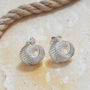 Sterling Silver Round Spiral Studs, thumbnail 2 of 4