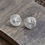Sterling Silver Round Spiral Studs, thumbnail 3 of 4