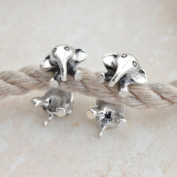 Sterling Silver Elephant Two Way Studs, 2 of 4