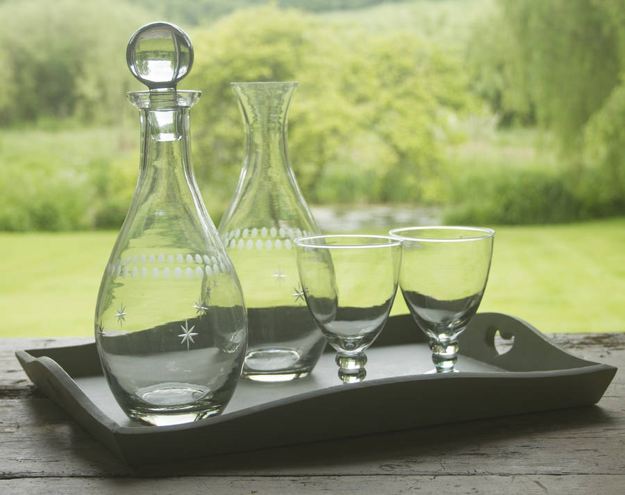 Hand Blown Glass Carafes By Susie Watson Designs