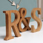 Personalised Couple Initial Oak Letters, thumbnail 4 of 4