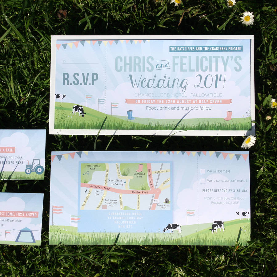Festival Themed Wedding Invitation Bundle, 1 of 8