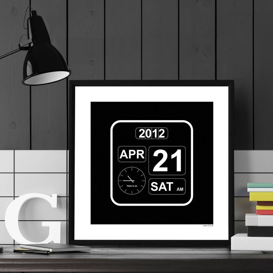Personalised Special Occasion Clock Poster, 1 of 8