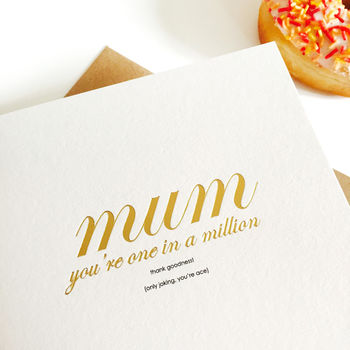 You're One In A Million, Thank Goodness! Gold Foil Card, 4 of 5