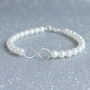 Sterling Silver Infinity Pearl Bracelet, thumbnail 5 of 7