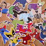 Frenchie Super Heroes Sticker Pack, thumbnail 2 of 7