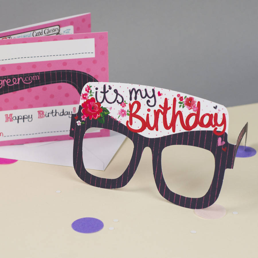 Birthday Girl Card Glasses For Her, 1 of 7