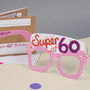 60th Birthday Card Glasses For Her, thumbnail 1 of 6