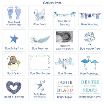 Personalised Illustrated Birth Announcement Cards, 5 of 9