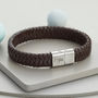 Men's Personalised Message Leather Bracelet, thumbnail 4 of 12