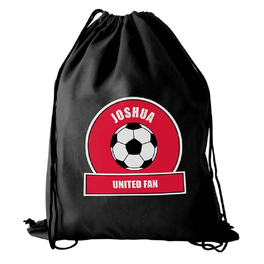 Personalised Red Football Fan Kit/Swim Bag Reduced By Bella