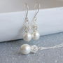 Pearl And Glitterball Necklace And Earring Set, thumbnail 7 of 9
