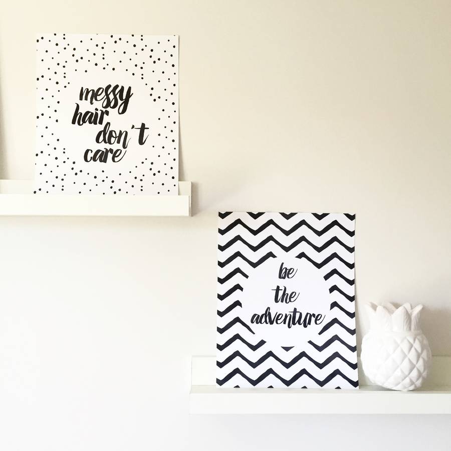 Messy Hair Dont Care Kids Room Art Print By Sweetlove Press
