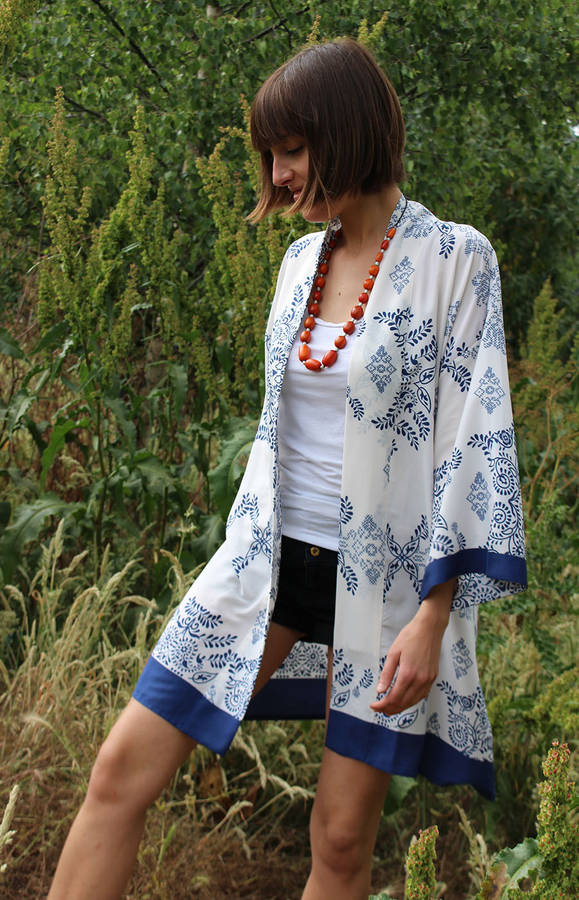 Goa Short Kimono Dressing Gown By Verry Kerry