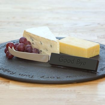 Personalised Slate Round Serving Board, 5 of 9