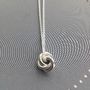 Eternity Knot Solid Silver Medium Pendant, thumbnail 1 of 4