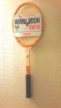 Wimbledon Tennis Racket Wall Clock, 7 of 7