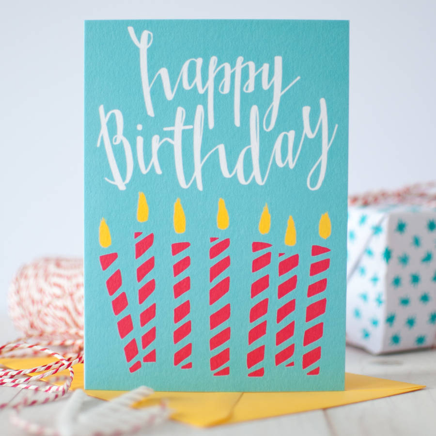 Red Candles Happy Birthday Card By Betty Etiquette | notonthehighstreet.com