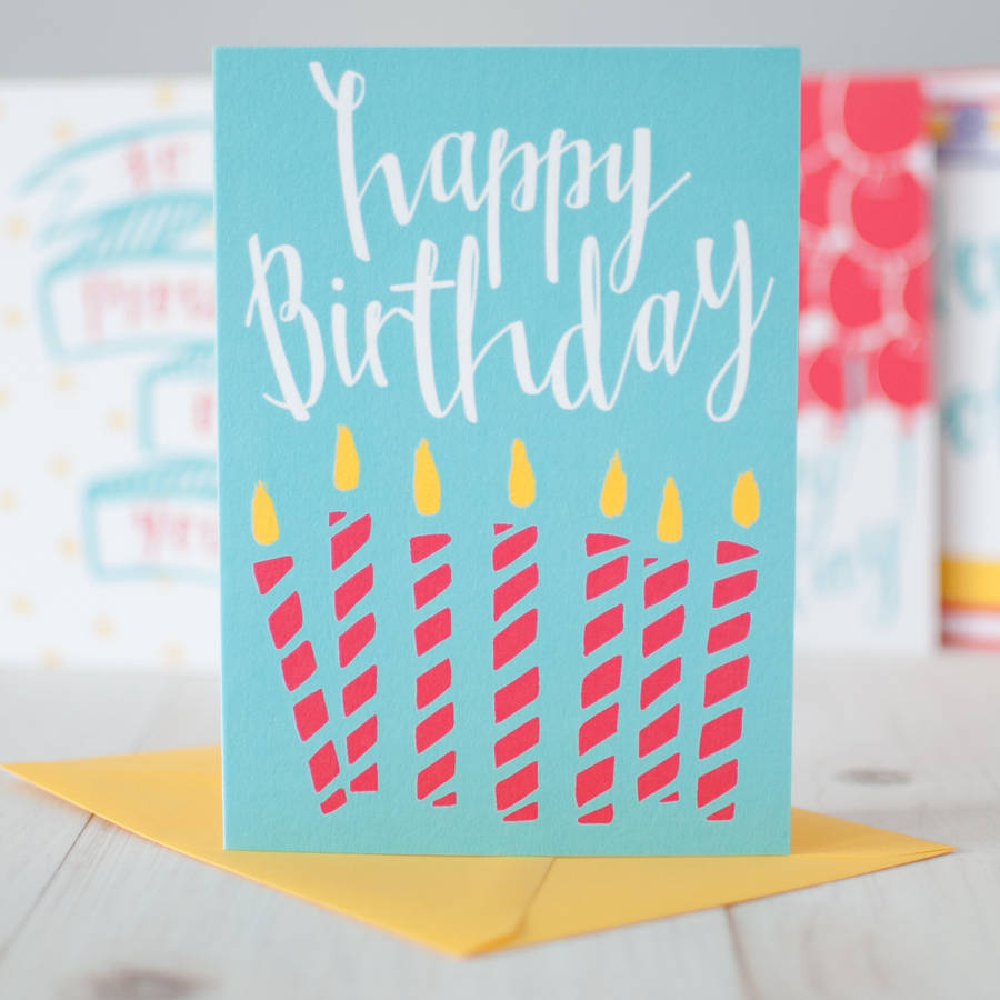 Red Candles Happy Birthday Card By Betty Etiquette | notonthehighstreet.com