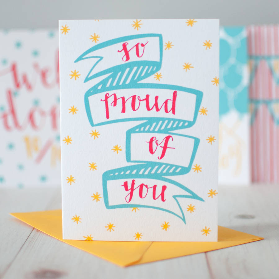 'proud of you' exam and graduation card by betty etiquette ...