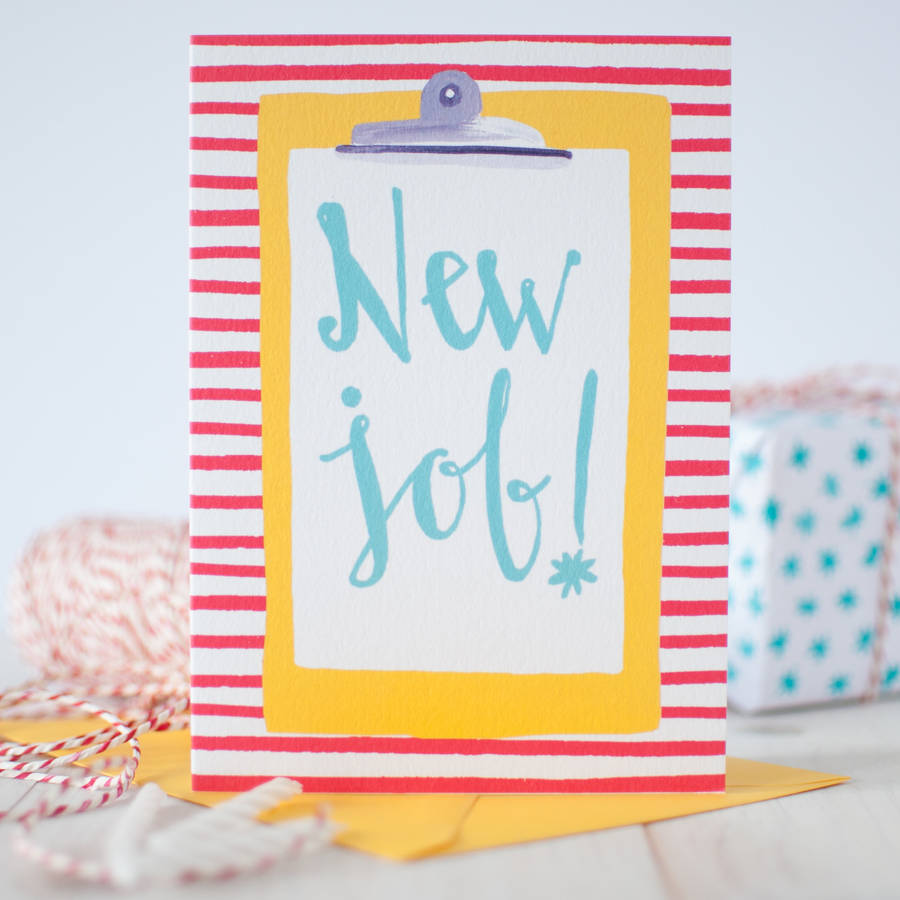 Clipboard New Job Card By Betty Etiquette | notonthehighstreet.com