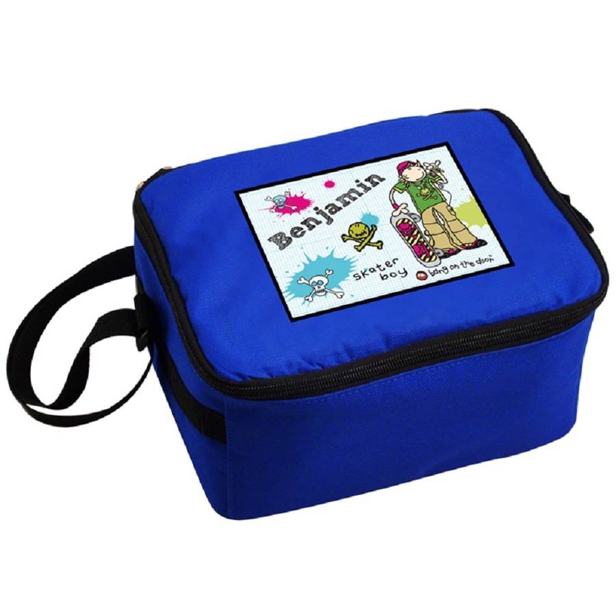 Personalised Bang On The Door Skater Boy Lunch Bag By Sassy Bloom As