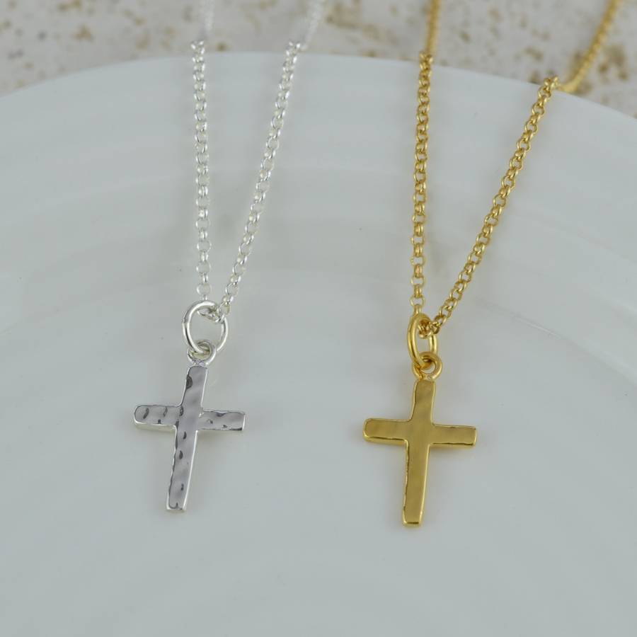 cross necklace with personalised gift message by lily charmed ...