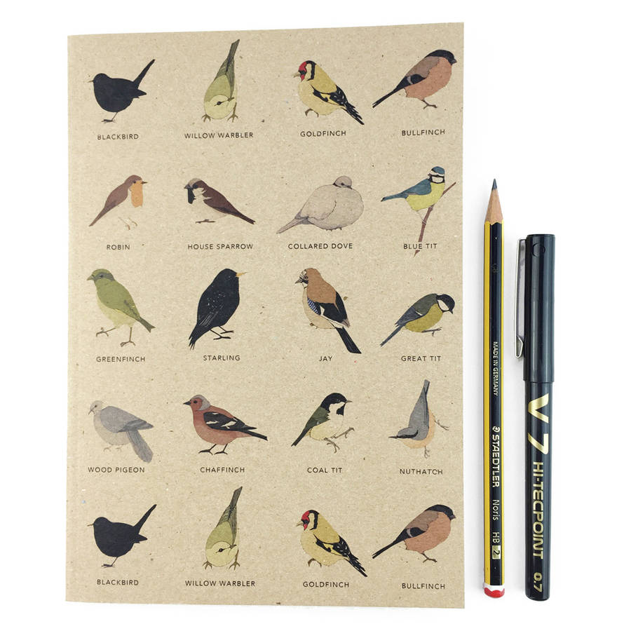 garden bird notebook by kate broughton | notonthehighstreet.com