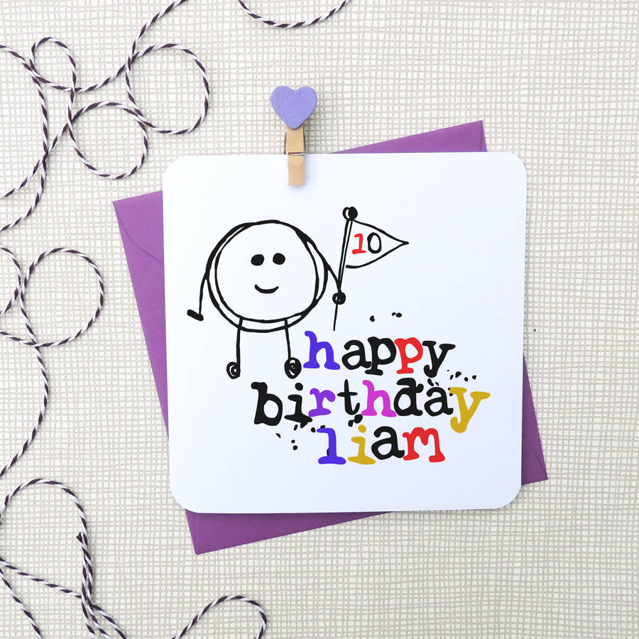 Personalisable Age And Name Birthday Card By Parsy Card Co ...