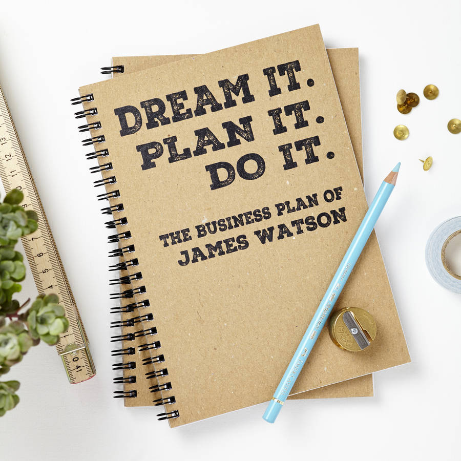 personalised business plan notebook by tillyanna | notonthehighstreet.com