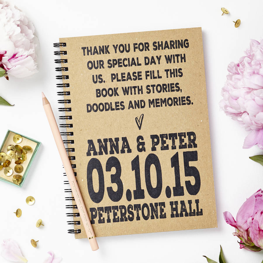 Personalised Wedding Guest Book from Not On The High Street on Shop And