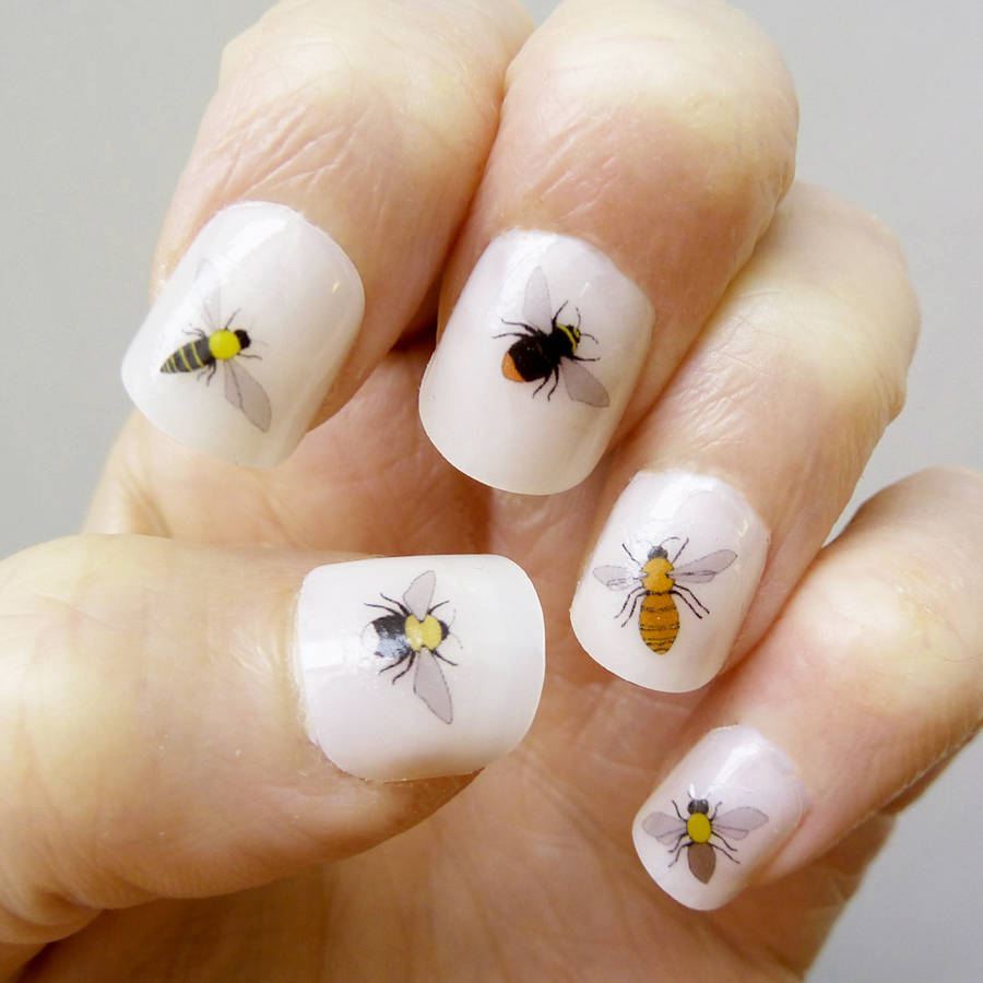 Bee Nail Art Transfers By Kate Broughton | notonthehighstreet.com