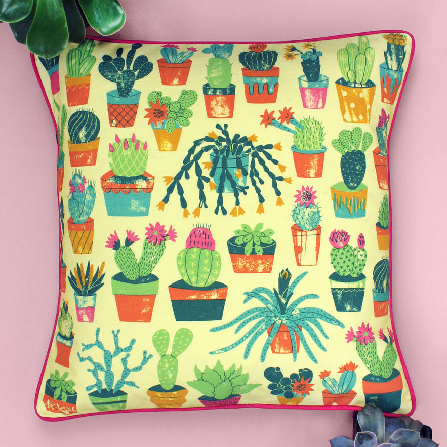 cactus print cushion by beast in show | notonthehighstreet.com