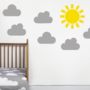 Children's Sun And Clouds Wall Sticker, thumbnail 3 of 8