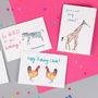 'You're A Real Party Animal!' Giraffe Birthday Card, thumbnail 3 of 3