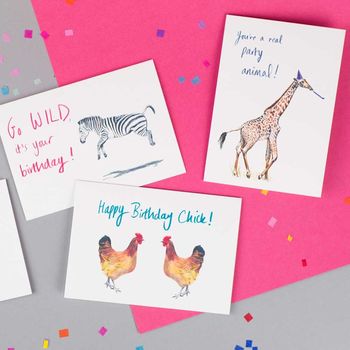 'You're A Real Party Animal!' Giraffe Birthday Card, 3 of 3