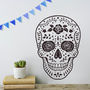 Day Of The Dead Mexican Skull Vinyl Wall Sticker, thumbnail 1 of 6