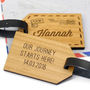 Wedding, Personalised Wooden Couples Luggage Tags, thumbnail 3 of 4
