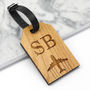 Personalised Wooden Initial Luggage Tag, thumbnail 3 of 3