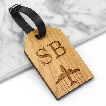 Personalised Wooden Initial Luggage Tag, 3 of 3