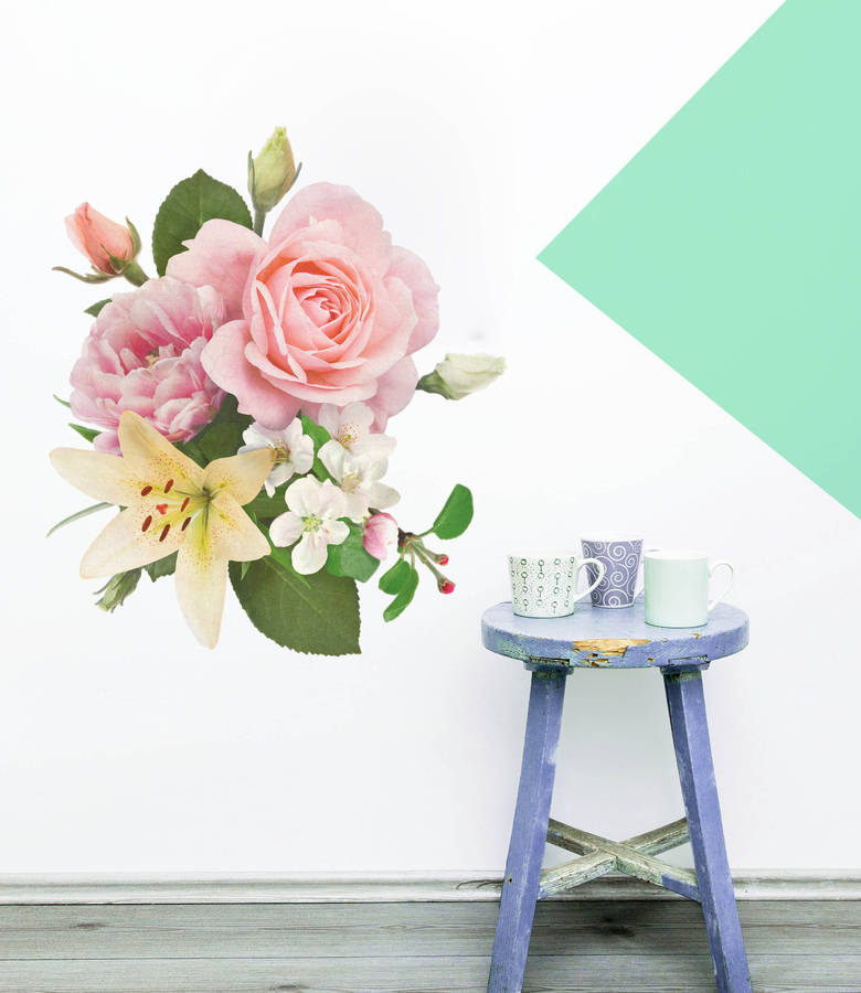 vintage inspired floral wall sticker by oakdene designs