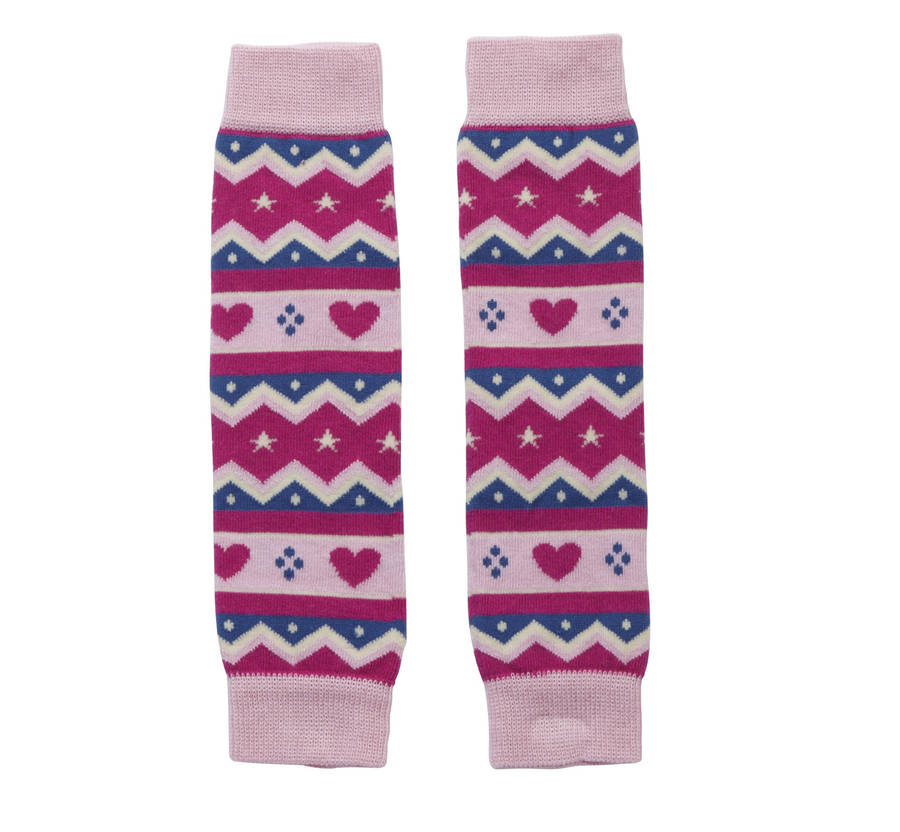 baby leg warmers fair isle by piccalilly