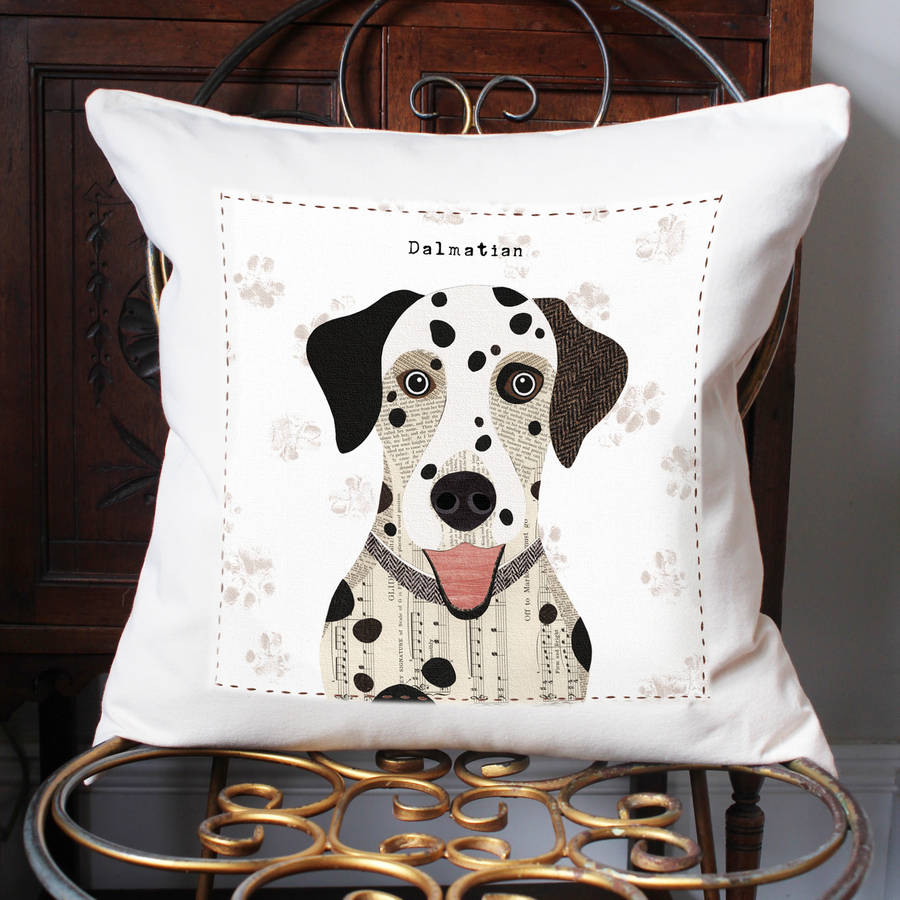 personalised dog face cushion