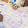 Doodle Tablecloth To Personalise, With Wash Out Pens, thumbnail 3 of 6