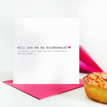 Will You Be My Bridesmaid, No Poofy Dress Card, 3 of 3