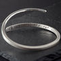 Personalised Wrap Bangle Hand Forged Sterling Silver, thumbnail 2 of 4