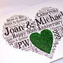 Personalised 50th Wedding Anniversary Love Sparkle Card, thumbnail 10 of 11