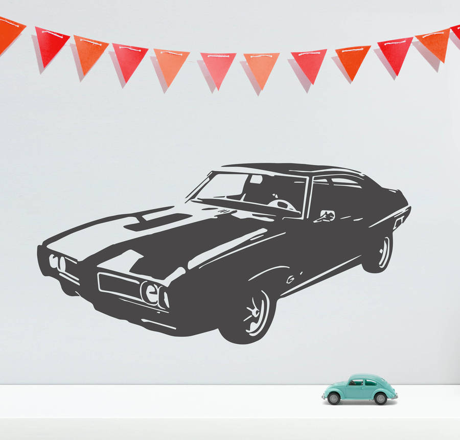 pontiac muscle car vinyl wall sticker by oakdene designs
